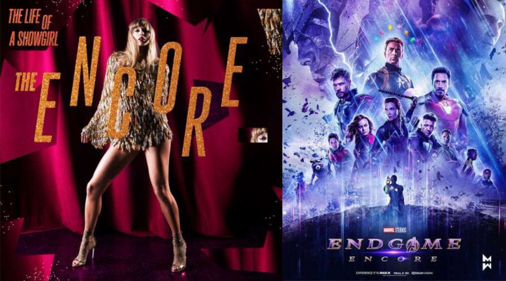 (Fotografia di Taylor Swift/TAS Rights Management/Republic Records – Fotografia di MARVEL/Marvel Studios/Walt Disney Studios Motion Pictures)