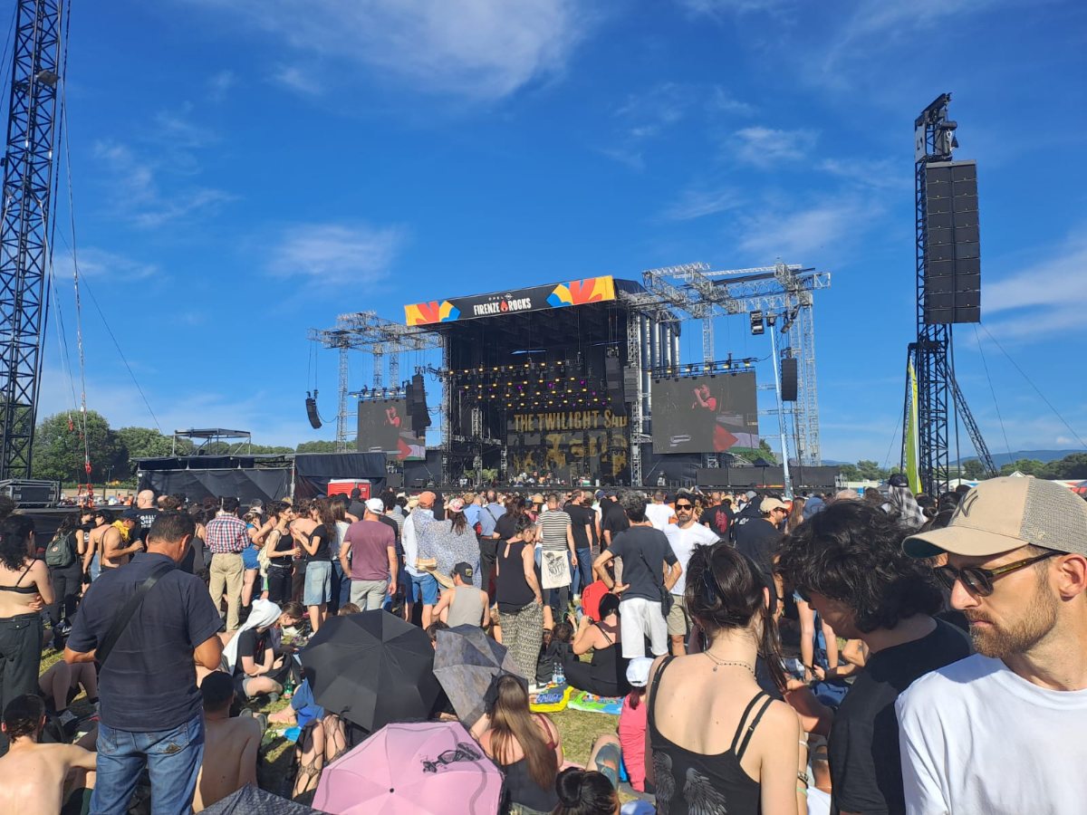 Il palco del Firenze Rocks 2026. (Fotografia di Leonardo Giuseppe Reznik Castaldo/The Ampersand)