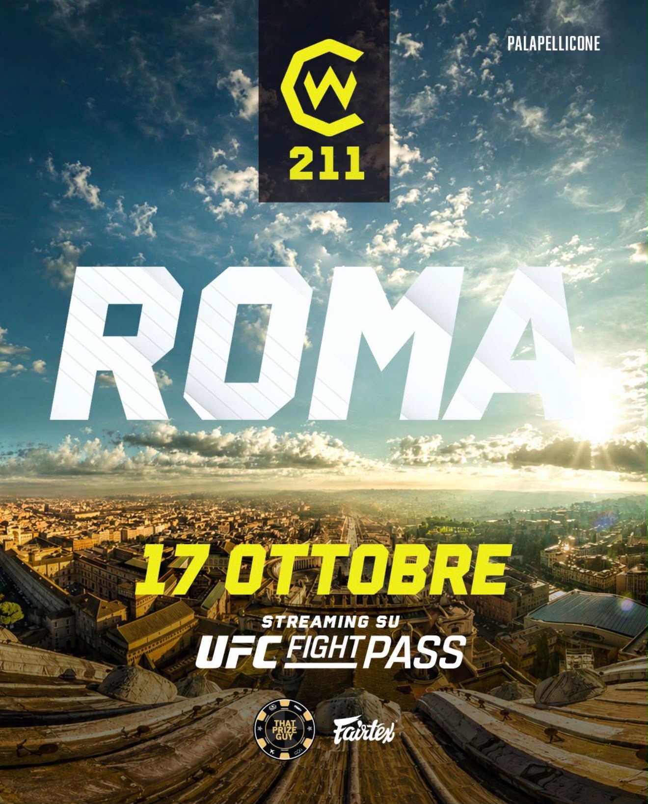 Volantino di Cage Warriors 211. (Fotografia tratta dal profilo Instagram @cagewarriors)